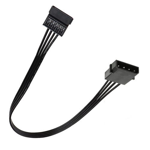 Καλώδιο προσαρμογέα τροφοδοσίας Molex IDE 4 ακίδων αρσενικό σε 15 θηλυκό, σκληρό D 2