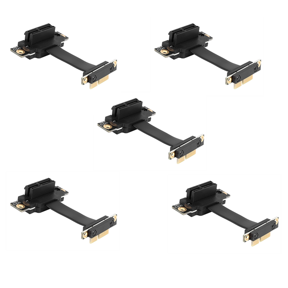 5X Pcie X1 Riser Cable Dual 90 Degree Right Angle Pcie 3.0 To Extensio 4851780647345