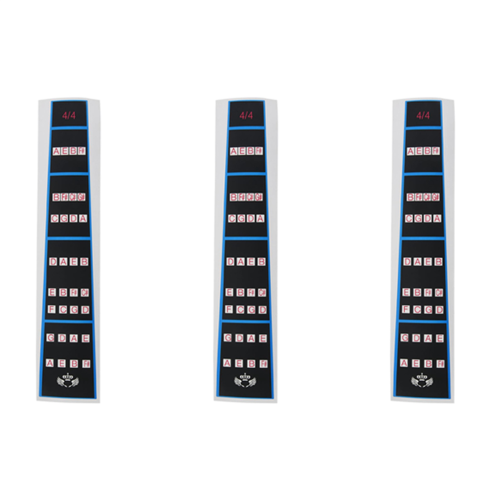 3x Vioolvingergids / Toetssticker Fretlabeltabel voor maat 1