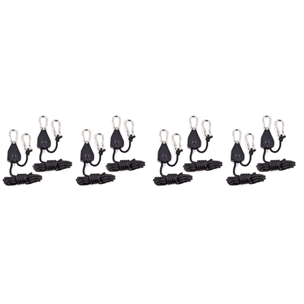 8Pcs Heavy Duty Adjustable Grow Light Ratchet Rope Hanger Yoyo For Fix 4851780648090