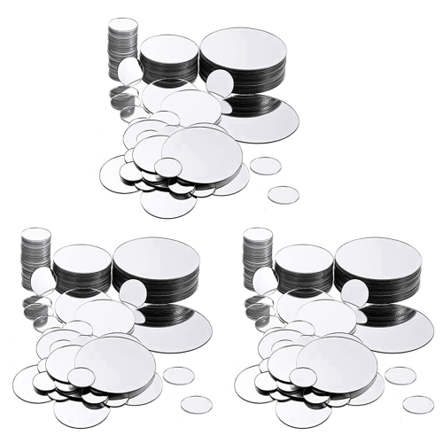 Lot de 300 mini-miroirs ronds adhésifs pour loisirs créatifs