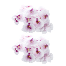 40Pcs 9cm Butterfly Orchid Flower Artificial Head Decor for Wedding Ba