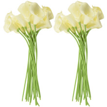 36X Artificial Calla Lily Flowers Single Long Stem Bouquet Real Home D