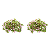 200Pcs Mini Satin Ribbon Rose Flower Leaf Wedding Decor Appliques Sewi