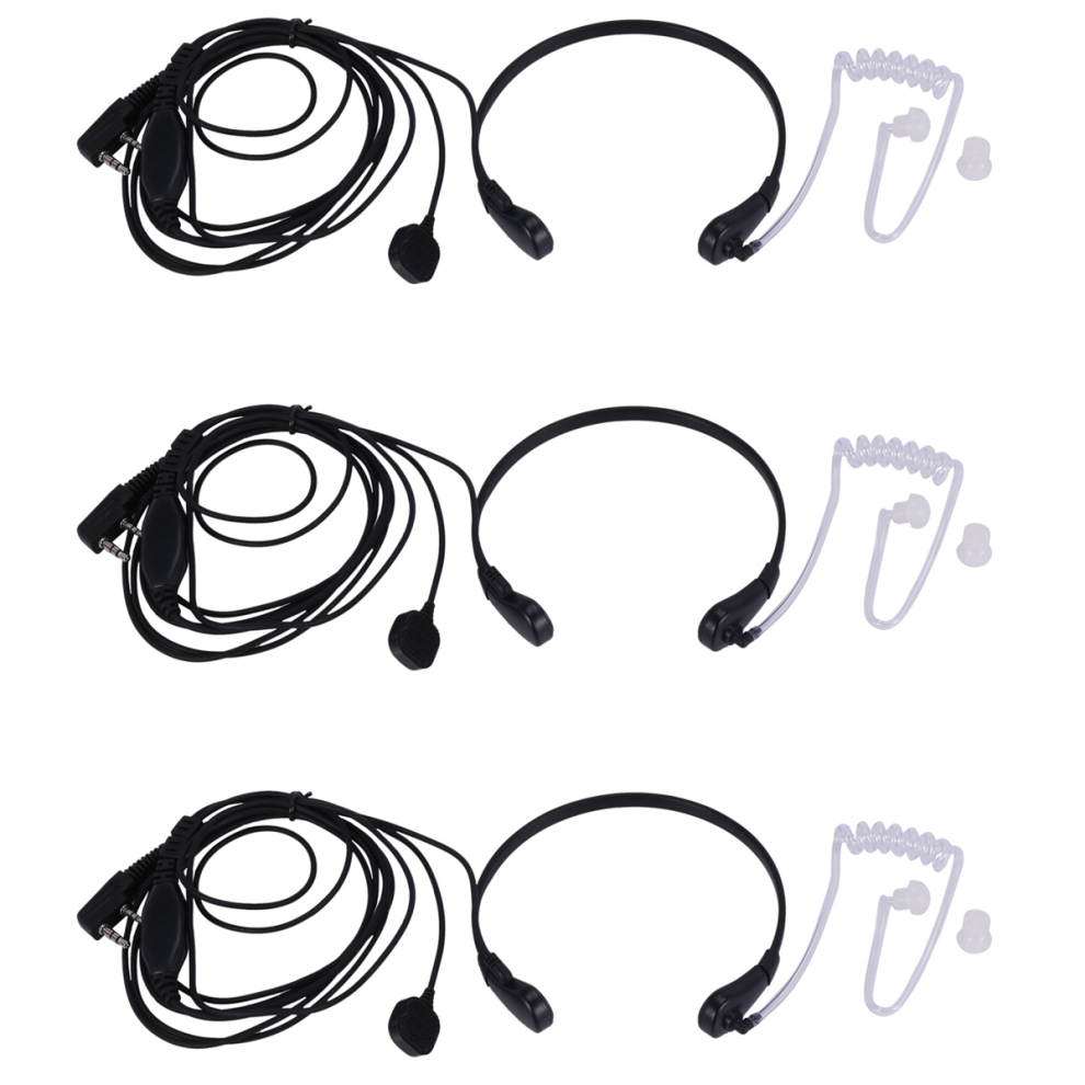 Microfono A Vibrazione Per Gola 3X, Auricolare Per Radio Bidirezionale UV-5-image
