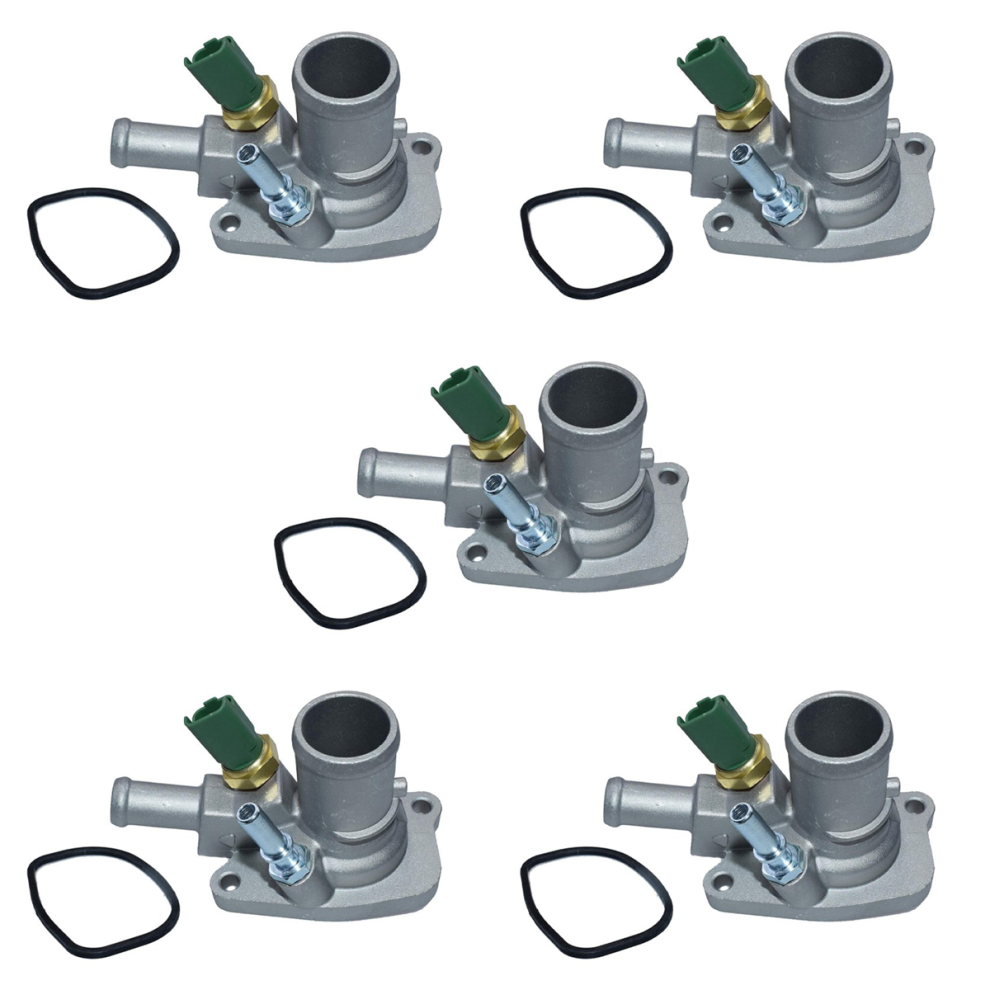 5X Engine Coolant Thermostat Car 55202176 55194029 For Grande Punto 4851780650277