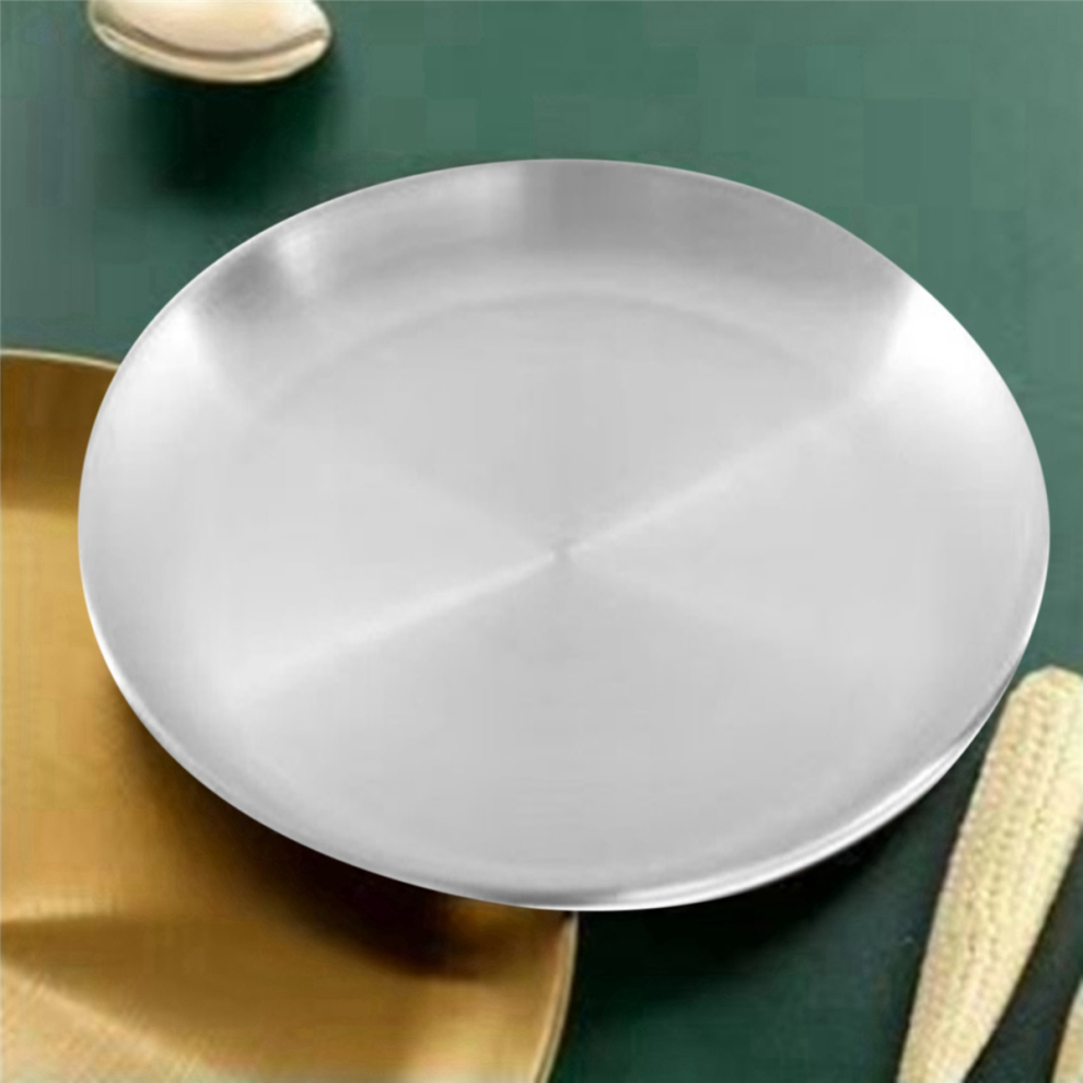 Lot De 2 Plats à Cracher Les Os En Acier Inoxydable De 23 Cm, Plateau Peu Profond En Métal