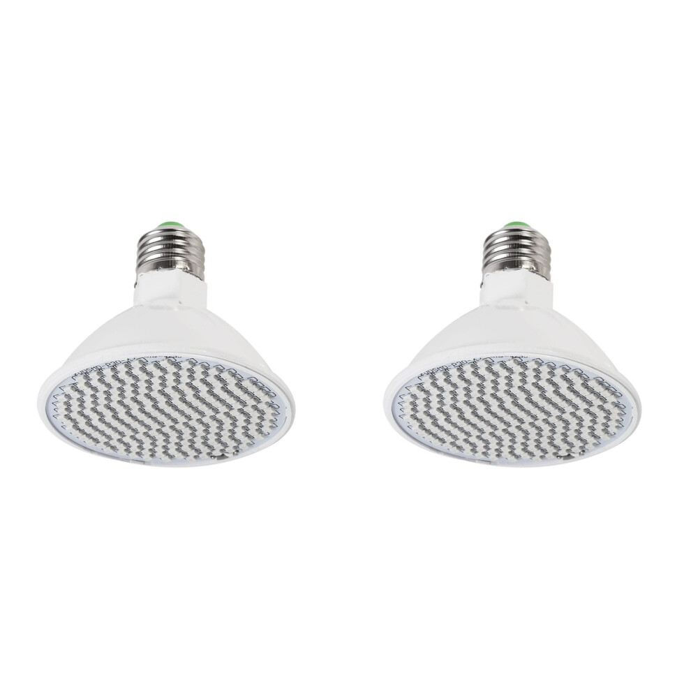 2X Led Luci Per Piante E27 200 Led Lampadina Per Coltivazione Spettro Completo Per Pla-image