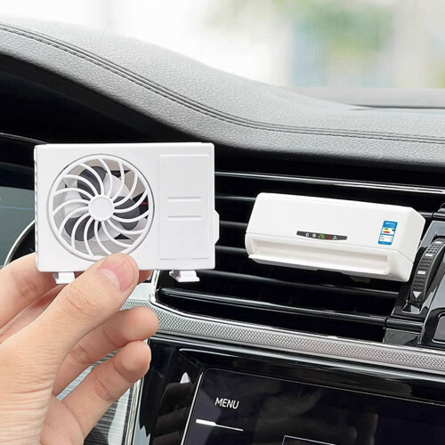 2x Mini Airconditioner Model Aromatherapie Auto Outlet Geur Interieur 2