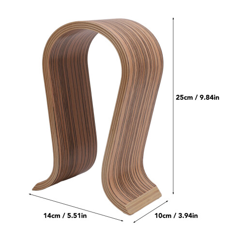 Support de casque en bois de noyer Type 2, 25x14x10cm 1