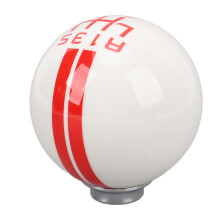 Pomo de cambio de 6 velocidades GT500 57x57x62mm Blanco/Rojo