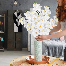 20Pcs 38Inch Artificial Real Contact Orchids Flowers 9Heads Latex Phal