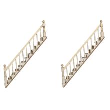 2X 1:12 DIY Dollhouse Miniature Accessories Right Stairs Handrail Wood