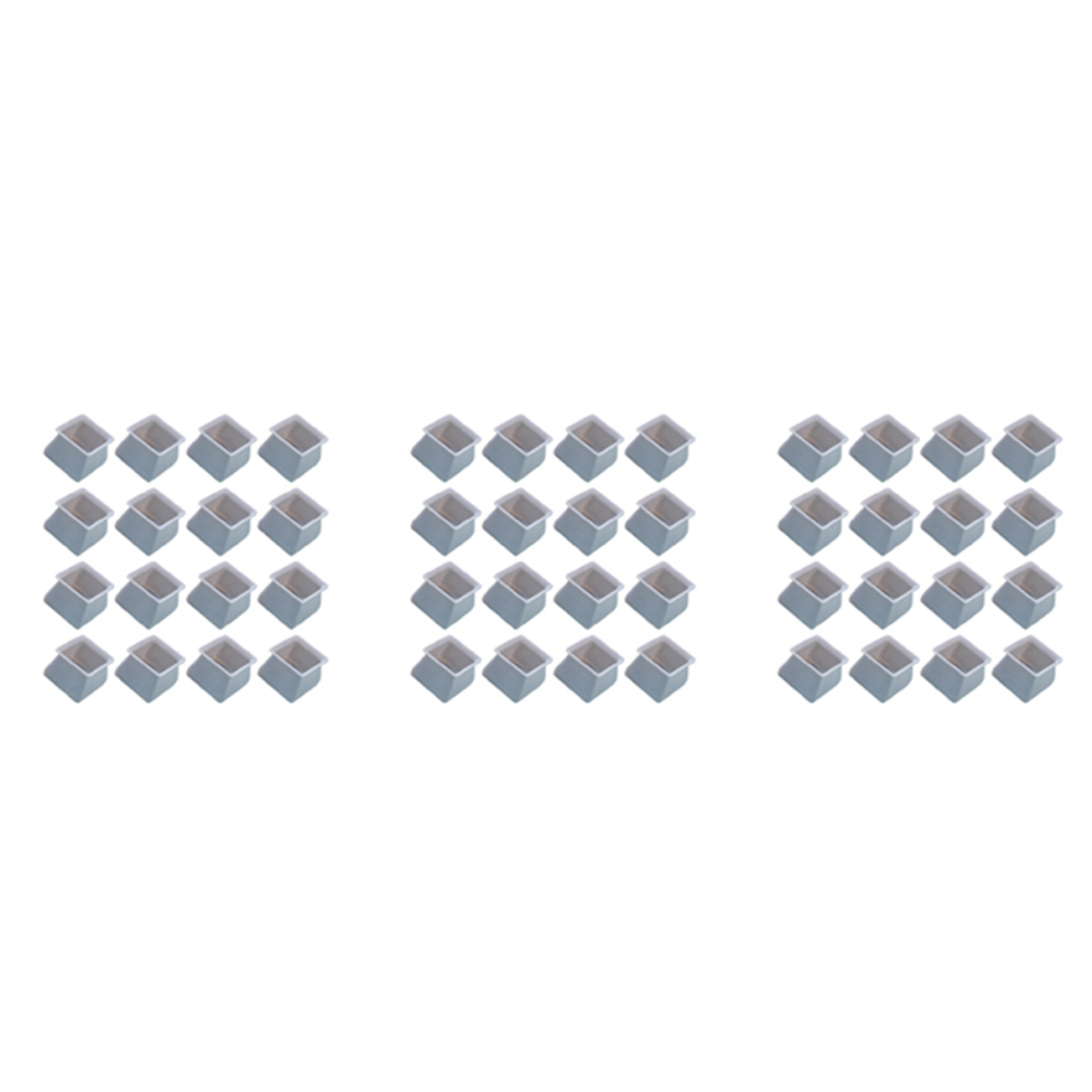 48Pcs Chair Leg Caps Silicone Floor Protector Square Furniture Table F 4851780657504
