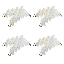 8Pcs 38Inch Artificial Real Contact Orchids Flowers 9Heads Latex Phala