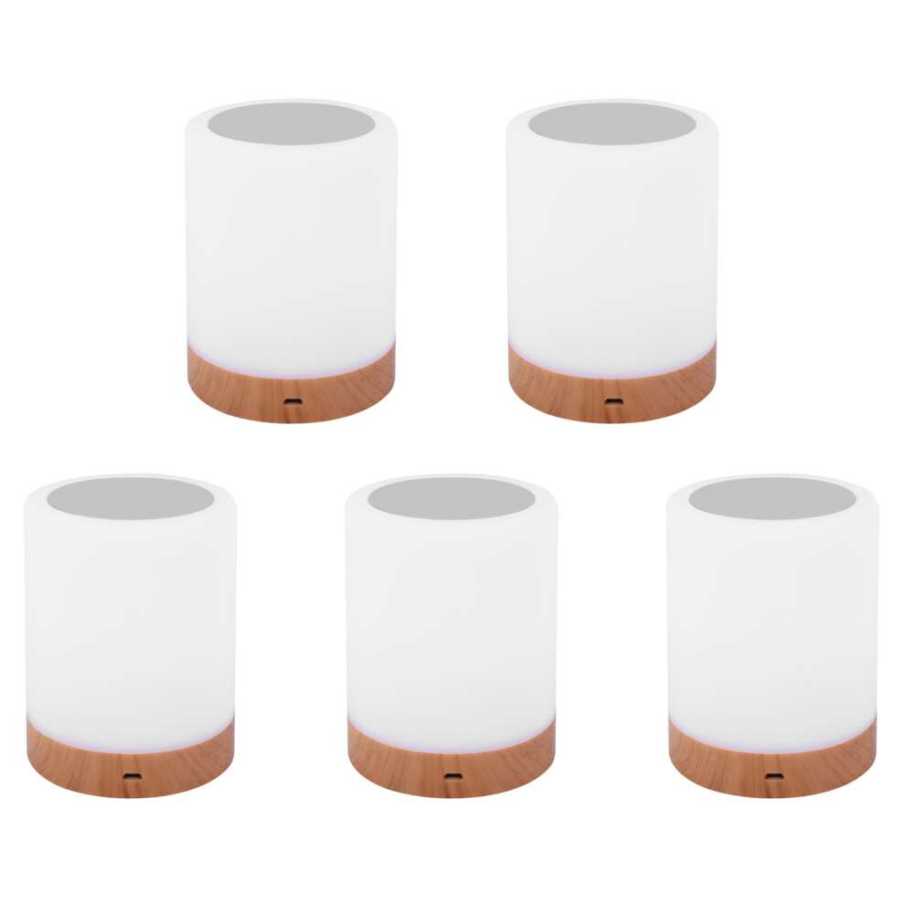Veilleuse 5X, lampe tactile pour chambres à coucher, lampes de chevet avec rechargeable