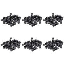 Tapas de extremo redondas flexibles de PVC de goma negra de 300 piezas, cubierta para pie de 12 mm