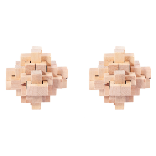 2X Παιχνίδια με γρίφους WoodPuzzle για ενήλικες / παιδιά