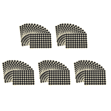 75pcs 19mm Circles Round Code Stickers Self Adhesive Sticky Labels Bla