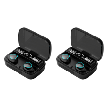2X Wireless Headset Bluetooth V5.1 LED Display Stereo Mini Earbud with