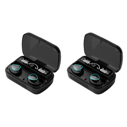 2X Wireless Headset Bluetooth V5.1 LED Display Stereo Mini Earbud with