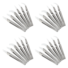24 pinzette di precisione in ceramica per saldatura inversa, non conduttive, anti