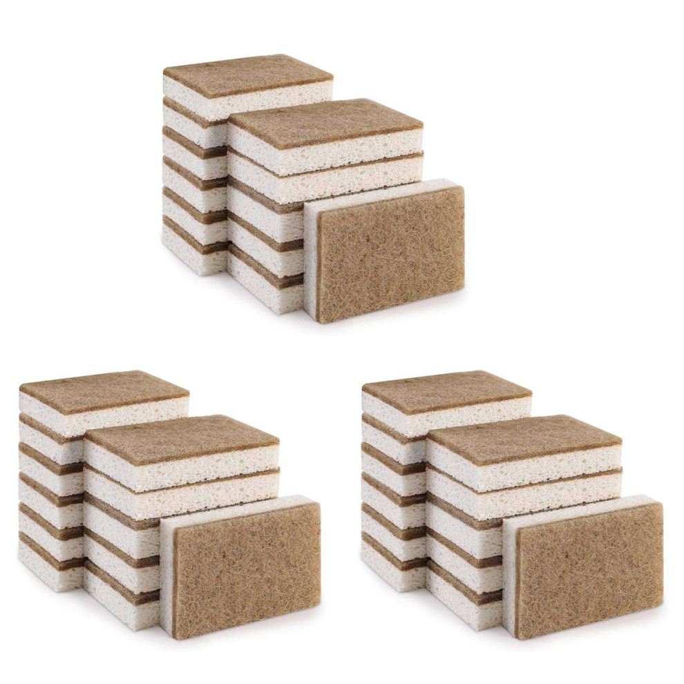 Torribaly Eco-Friendly Natural Sponges For Dishes 36 Pack - Biodegradable Kitche