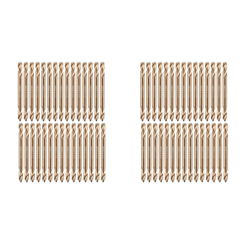 60Pcs 1/8In Cobalt Drill Bits Double End for Hardened Steel Cast Iron 1