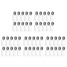50PCS Ετικέτες αποσκευών εξάχνωσης κενές λευκές αποσκευές τσάντας ταξιδιού με Str