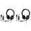 2X Wired USB Headset Call Center with Microphone Game Noise Canceling 1