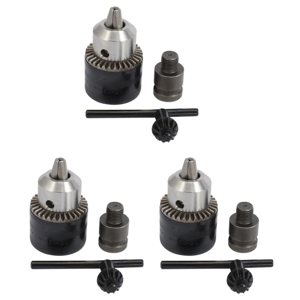 3Pcs 1.5-13Mm Drill Chuck Adapter 1/2 Inch Changed Impact Wrench Into 4851780672569
