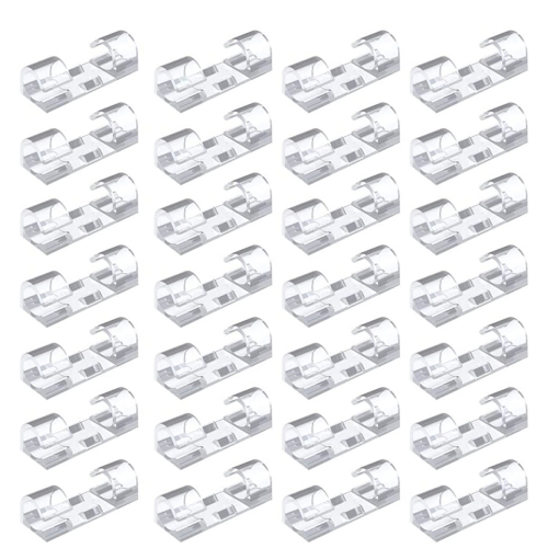 400 τεμάχια κλιπ καλωδίων Tidy Wire Holder με ισχυρά αυτοκόλλητα μαξιλαράκια Pla 2