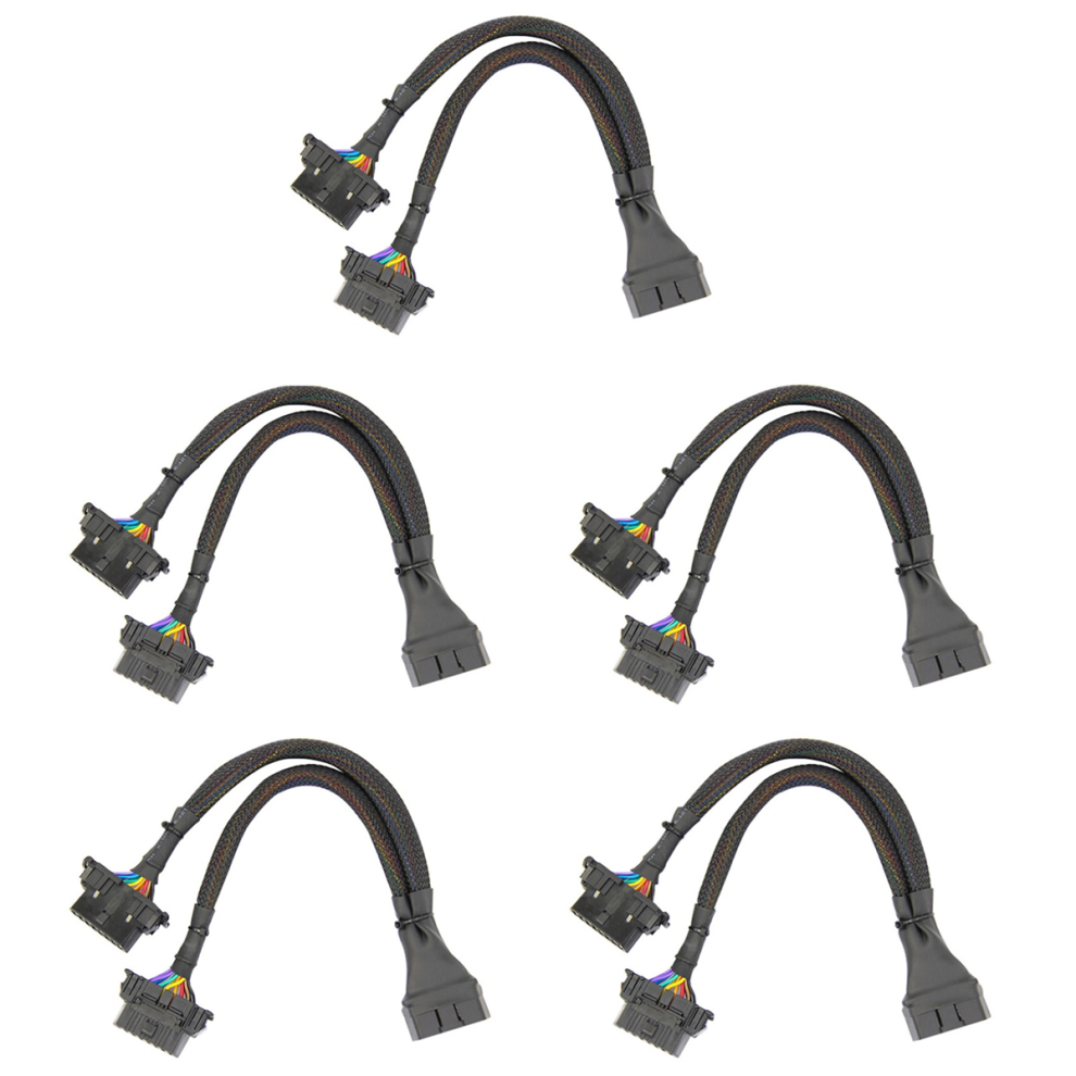Obd2 Splitter 16 Pin Obd Ii Extension 1X Male And 2X Female Cable Adap 4851780670558