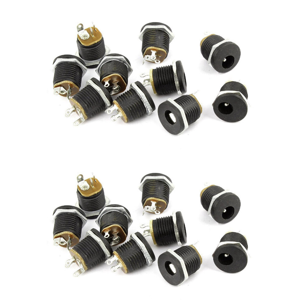 20 Pcs 3-Terminal Soldering 2.1Mm X 5.5Mm Female Power Jack Dc Socket 4851780677748