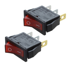 interrupteurs à bascule ON/OFF bipolaires brillants 28 x 10 mm 250 V 15 A 3 bornes RE