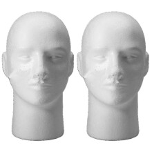 2X Male Female Foam Mannequin Manikin Head Stand Model Wig Hat Display