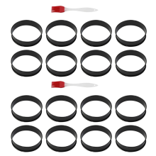 16Pack Crumpet Rings Nonstick English Muffin 3.15 Inch - Stainless Ste