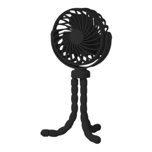 2X Octopus Fan, Desktop Camping USB Rechargeable Tripod with Light Fan 2