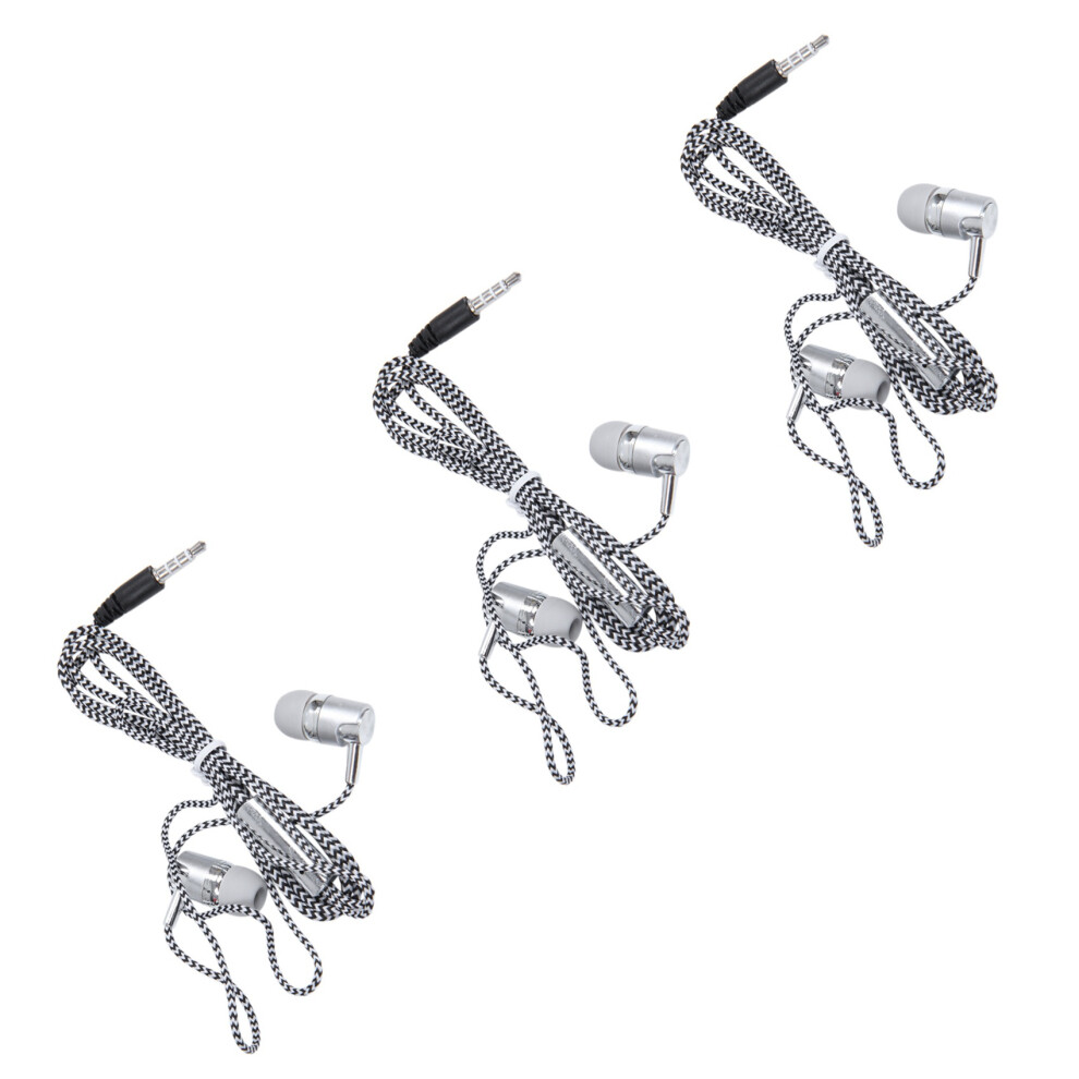 3X H-169 3.5Mm Mp3 Mp4 Wiring Subwoofer Braided Cord, Headphones With 4852109529076