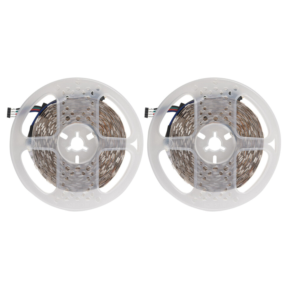 Striscia Luminosa Flessibile A Led Rgb 300 5050 Da 2 X 5 M, Non Impermeabile, DC12V