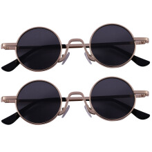 Occhiali da sole rotondi 2X Design da donna e uomo di lusso Retro UV400 Eyewear Fashio