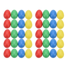 40 pezzi Shaker Eggs Uovo musicale in plastica con 4 colori Maracas per bambini Percu