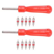 2X Herramienta Demonte Válvula Neumático + 10 para Coche Bicicleta Motocicleta