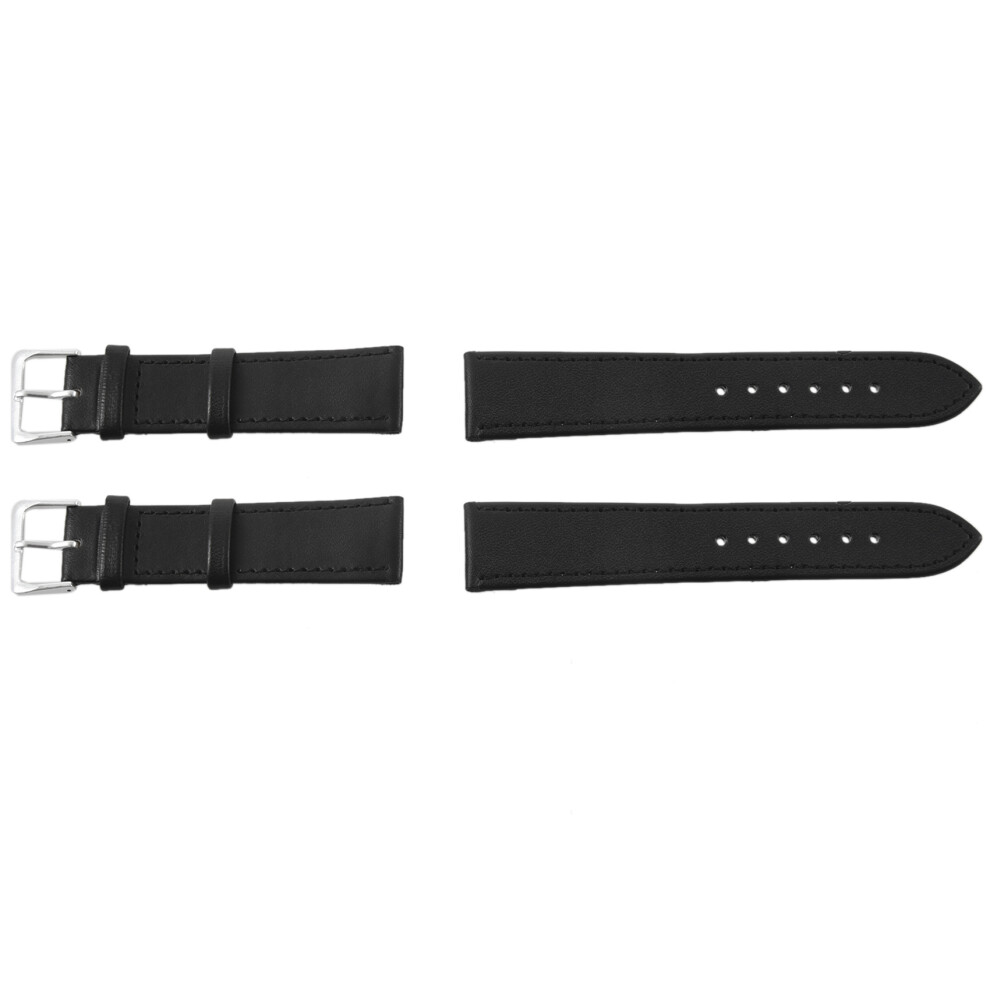 2X 20mm PU Leather Color Black Bracelet Watch-image-OPC-PJDJPZK-NEW