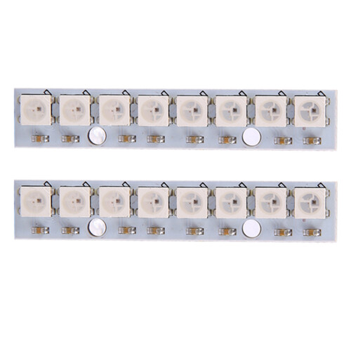 bandes de LED de conduite RVB 8xWS2812B 5050 intégrées en couleur