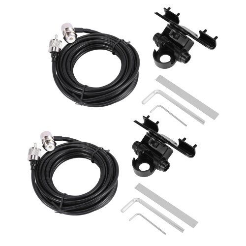 2X RB-400 Car Antenna Mount Bracket + 5M PL259 Connector Extend Cable