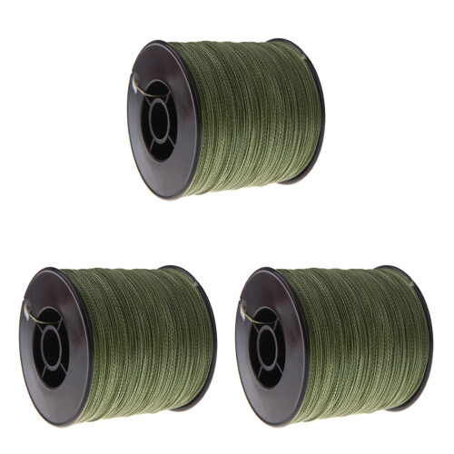 3 τεμάχια πετονιά ψαρέματος 300M 100 LB 0.55mm ισχυρή πλεξούδα PE πράσινο