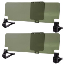 2X Clip on Car HD Vision Anti Dazzle Glare Blocker Shade Sun Visor Ext