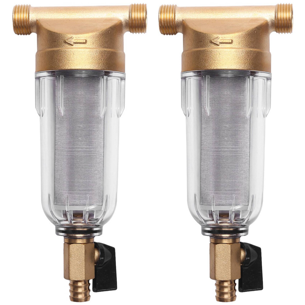 2X 4 Split-Mouth Water Filters Front Purifier Copper Lead Pre-Filter B 4852109543713