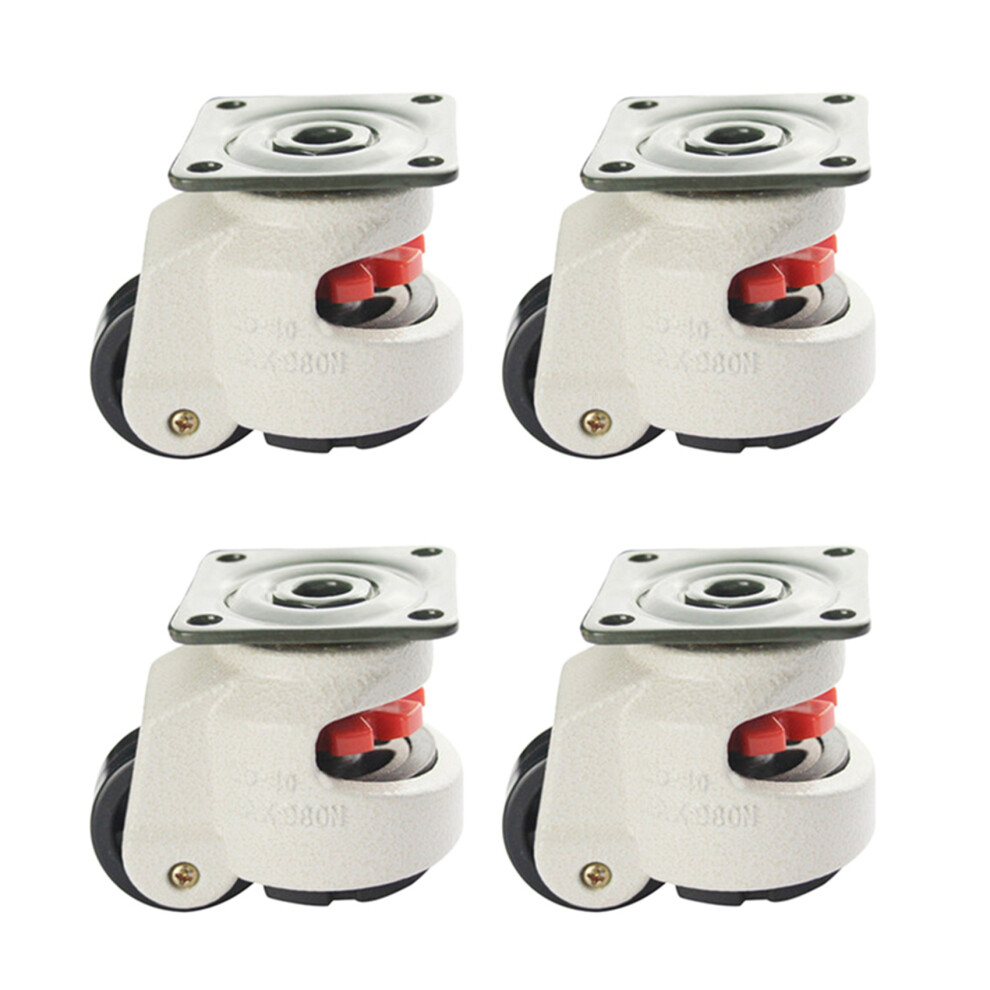 4X Rubber Foot 40F Level Adjustment Equipment Cart Caster 60Kg Load Ca 4852109551589